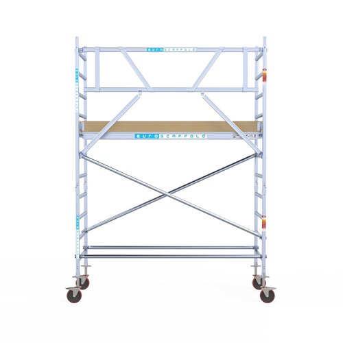 Euroscaffold Basis rolsteiger 90 x 250 x 4,2m werkhoogte met lichtgewicht platform