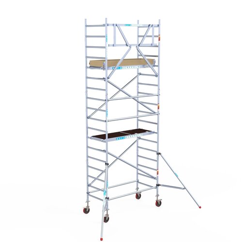 Euroscaffold Basis rolsteiger 90 x 190 x 6,2m werkhoogte met lichtgewicht platform