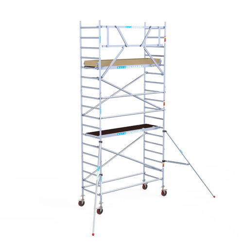 Euroscaffold Basis rolsteiger 90 x 250 x 6,2m werkhoogte met lichtgewicht platform