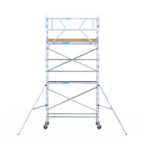 Euroscaffold Basis rolsteiger 90 x 250 x 6,2m werkhoogte met lichtgewicht platform