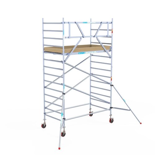 Euroscaffold Basis rolsteiger 135 x 250 x 5,2m werkhoogte met lichtgewicht platform