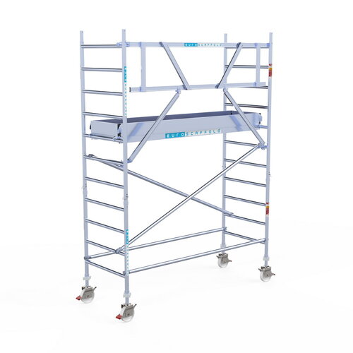 Euroscaffold Rolsteiger Professional carbondeck 90 x 250 x 4,2m werkhoogte + enkelzijdige voorloopleuningen