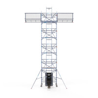 Euroscaffold Solar Rolsteiger 135x305x10,2m werkhoogte, inclusief Solar lift, Safeguard dakrandbeveiliging