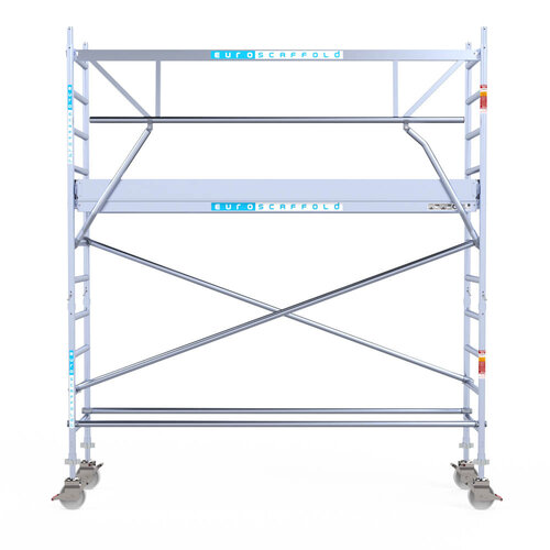 Euroscaffold Euroscaffold Euro 75x305x4,2m werkhoogte carbon vloer enkele voorloopleuning