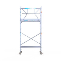 Euroscaffold Euroscaffold Euro 75x190x5,2m werkhoogte carbon vloer enkele voorloopleuning