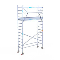 Euroscaffold Euroscaffold Euro 75x250x5,2m werkhoogte carbon vloer enkele voorloopleuning