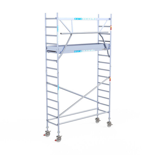 Euroscaffold Euroscaffold Euro 75x250x5,2m werkhoogte carbon vloer enkele voorloopleuning