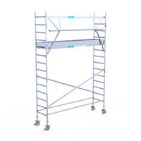 Euroscaffold Euroscaffold Euro 75x305x5,2m werkhoogte carbon vloer enkele voorloopleuning
