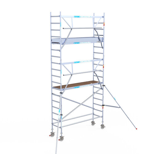 Euroscaffold Euroscaffold Euro 75x250x6,2m werkhoogte carbon vloer enkele voorloopleuning