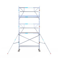Euroscaffold Euroscaffold Euro 75x250x6,2m werkhoogte carbon vloer enkele voorloopleuning