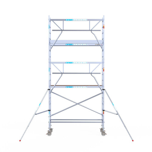 Euroscaffold Euroscaffold Euro 75x250x6,2m werkhoogte carbon vloer enkele voorloopleuning
