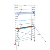 Euroscaffold Euroscaffold Euro 75x305x6,2m werkhoogte carbon vloer enkele voorloopleuning