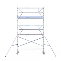 Euroscaffold Euroscaffold Euro 75x305x6,2m werkhoogte carbon vloer enkele voorloopleuning