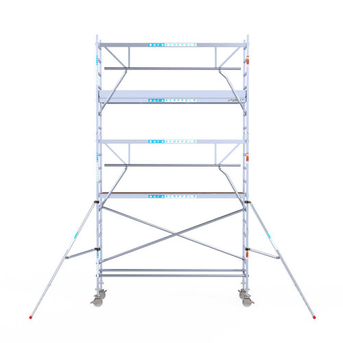 Euroscaffold Euroscaffold Euro 75x305x6,2m werkhoogte carbon vloer enkele voorloopleuning