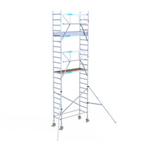 Euroscaffold Euroscaffold Euro 75x190x7,2m werkhoogte carbon vloer enkele voorloopleuning