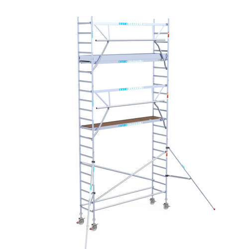 Euroscaffold Euroscaffold Euro 75x305x7,2m werkhoogte carbon vloer enkele voorloopleuning