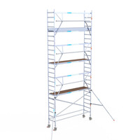 Euroscaffold Euroscaffold Euro 75x305x8,2m werkhoogte carbon vloer enkele voorloopleuning