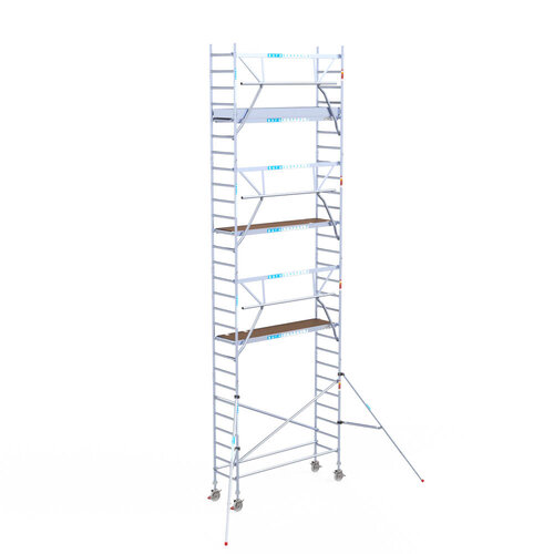 Euroscaffold Euroscaffold Euro 75x250x9,2m werkhoogte carbon vloer enkele voorloopleuning
