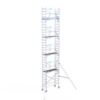 Euroscaffold Euroscaffold Euro 75x190x10,2m werkhoogte carbon vloer enkele voorloopleuning