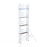 Euroscaffold Euroscaffold Euro 75x250x10,2m werkhoogte carbon vloer enkele voorloopleuning