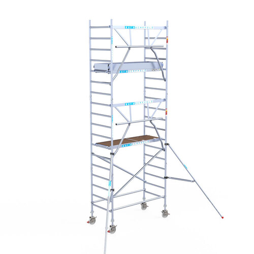 Euroscaffold Euroscaffold Euro 90x190x6,2m werkhoogte carbon vloer enkele voorloopleuning