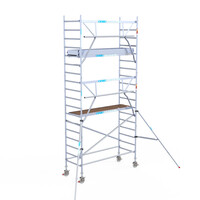 Euroscaffold Euroscaffold Euro 90x250x6,2m werkhoogte carbon vloer enkele voorloopleuning