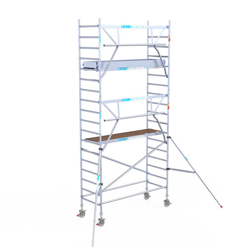 Euroscaffold Euroscaffold Euro 90x250x6,2m werkhoogte carbon vloer enkele voorloopleuning