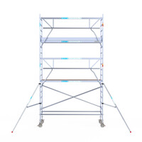 Euroscaffold Euroscaffold Euro 90x305x6,2m werkhoogte carbon vloer enkele voorloopleuning