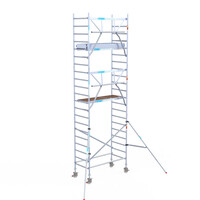 Euroscaffold Euroscaffold Euro 90x190x7,2m werkhoogte carbon vloer enkele voorloopleuning