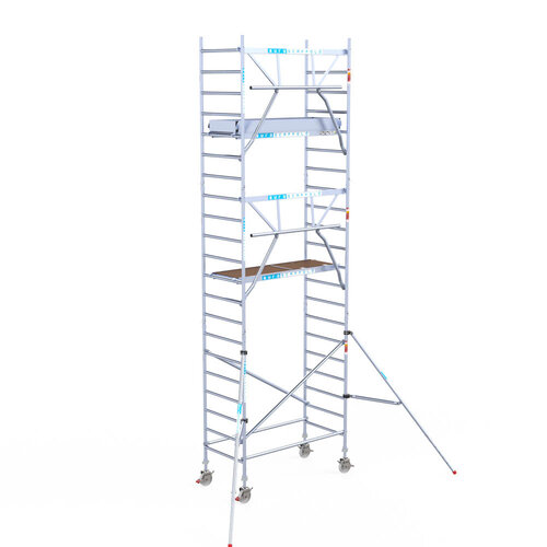 Euroscaffold Euroscaffold Euro 90x190x7,2m werkhoogte carbon vloer enkele voorloopleuning