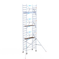 Euroscaffold Euroscaffold Euro 90x190x8,2m werkhoogte carbon vloer enkele voorloopleuning