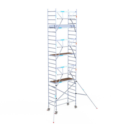 Euroscaffold Euroscaffold Euro 90x190x8,2m werkhoogte carbon vloer enkele voorloopleuning