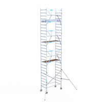 Euroscaffold Euroscaffold Euro 90x190x9,2m werkhoogte carbon vloer enkele voorloopleuning