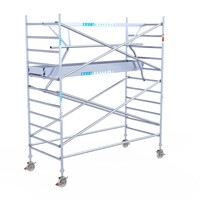 Euroscaffold Euroscaffold Euro 135x305x4,2m werkhoogte carbon vloer enkele voorloopleuning