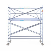 Euroscaffold Euroscaffold Euro 135x305x4,2m werkhoogte carbon vloer enkele voorloopleuning