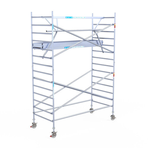 Euroscaffold Euroscaffold Euro 135x305x5,2m werkhoogte carbon vloer enkele voorloopleuning