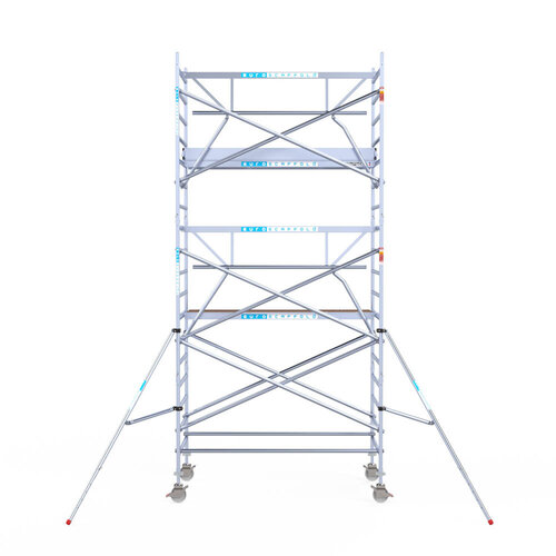 Euroscaffold Euroscaffold Euro 135x250x6,2m werkhoogte carbon vloer enkele voorloopleuning