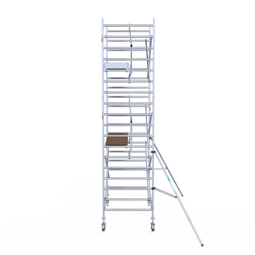 Euroscaffold Euroscaffold Euro 135x250x6,2m werkhoogte carbon vloer enkele voorloopleuning