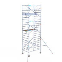 Euroscaffold Euroscaffold Euro 135x190x7,2m werkhoogte carbon vloer enkele voorloopleuning
