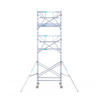 Euroscaffold Euroscaffold Euro 135x190x7,2m werkhoogte carbon vloer enkele voorloopleuning