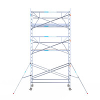 Euroscaffold Euroscaffold Euro 135x305x7,2m werkhoogte carbon vloer enkele voorloopleuning