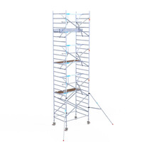 Euroscaffold Euroscaffold Euro 135x190x8,2m werkhoogte carbon vloer enkele voorloopleuning