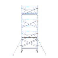 Euroscaffold Euroscaffold Euro 135x250x8,2m werkhoogte carbon vloer enkele voorloopleuning