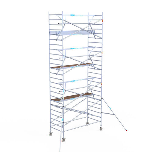 Euroscaffold Euroscaffold Euro 135x305x8,2m werkhoogte carbon vloer enkele voorloopleuning
