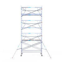Euroscaffold Euroscaffold Euro 135x305x8,2m werkhoogte carbon vloer enkele voorloopleuning