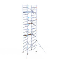 Euroscaffold Euroscaffold Euro 135x190x9,2m werkhoogte carbon vloer enkele voorloopleuning