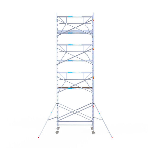 Euroscaffold Euroscaffold Euro 135x250x9,2m werkhoogte carbon vloer enkele voorloopleuning