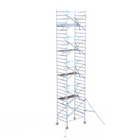 Euroscaffold Euroscaffold Euro 135x190x10,2m werkhoogte carbon vloer enkele voorloopleuning