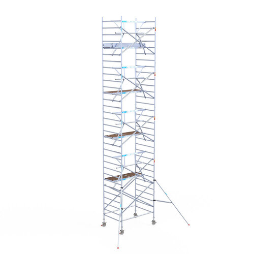 Euroscaffold Euroscaffold Euro 135x190x10,2m werkhoogte carbon vloer enkele voorloopleuning