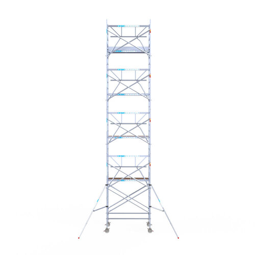 Euroscaffold Euroscaffold Euro 135x190x10,2m werkhoogte carbon vloer enkele voorloopleuning